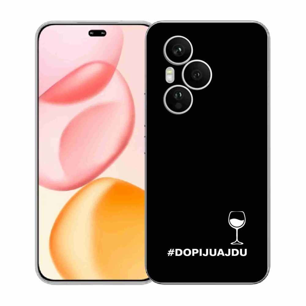 Gelový kryt mmCase na Honor 400 Pro - vinný motiv černé pozadí