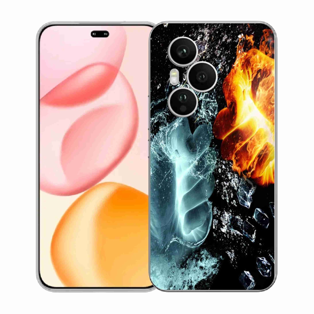 Gelový kryt mmCase na Honor 400 Pro - voda a oheň