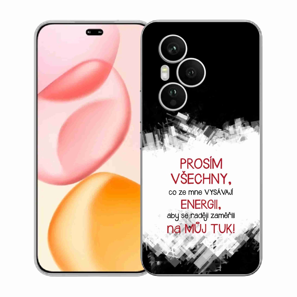 Gelový kryt mmCase na Honor 400 Pro - vtipný text 1 červený