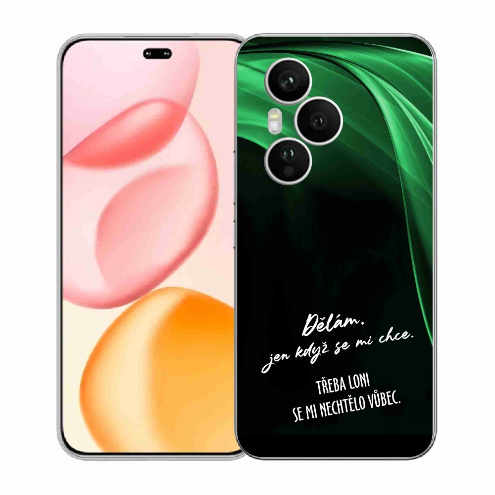 Gelový kryt mmCase na Honor 400 Pro - vtipný text 12 černé pozadí