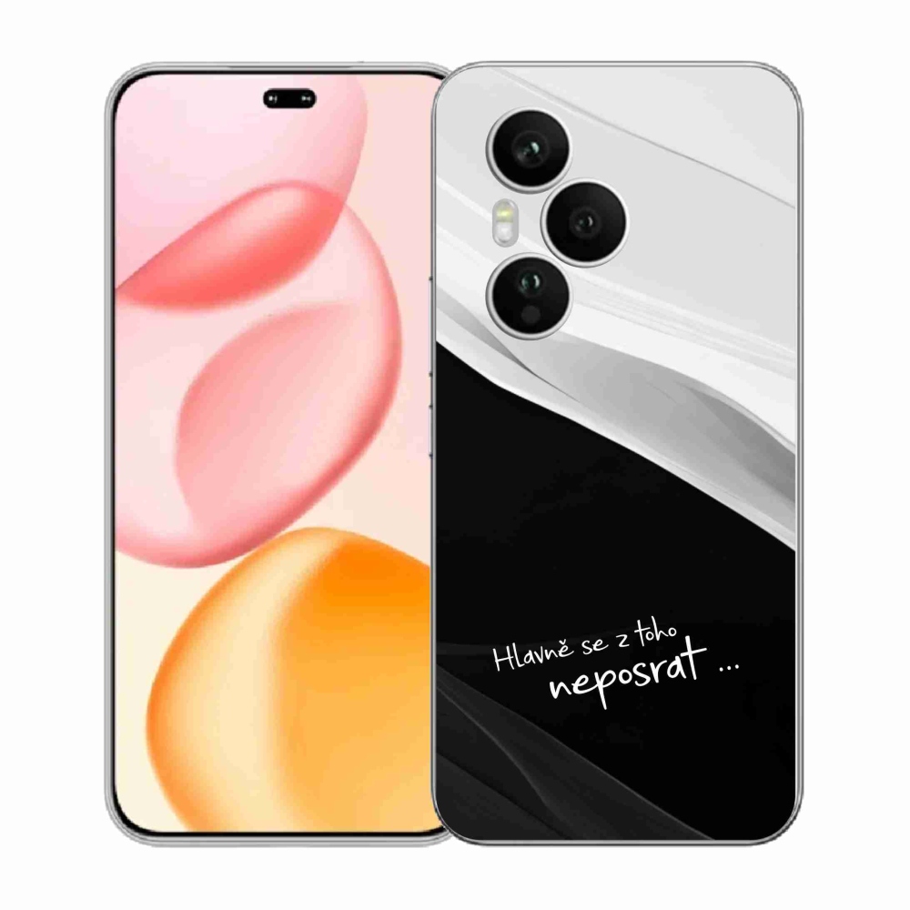 Gelový kryt mmCase na Honor 400 Pro - vtipný text 13 černobílé pozadí