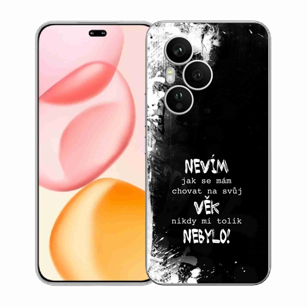 Gelový kryt mmCase na Honor 400 Pro - vtipný text 14 černé pozadí