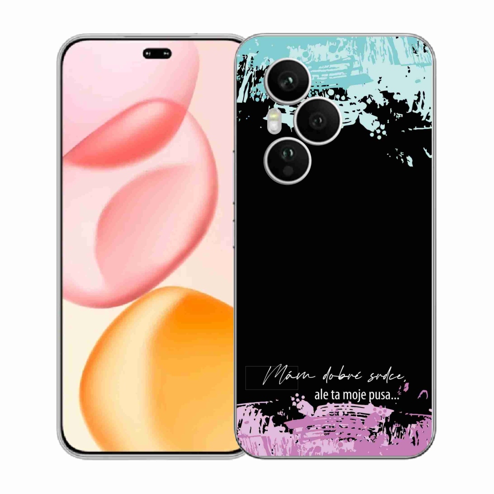 Gelový kryt mmCase na Honor 400 Pro - vtipný text 3 černé pozadí