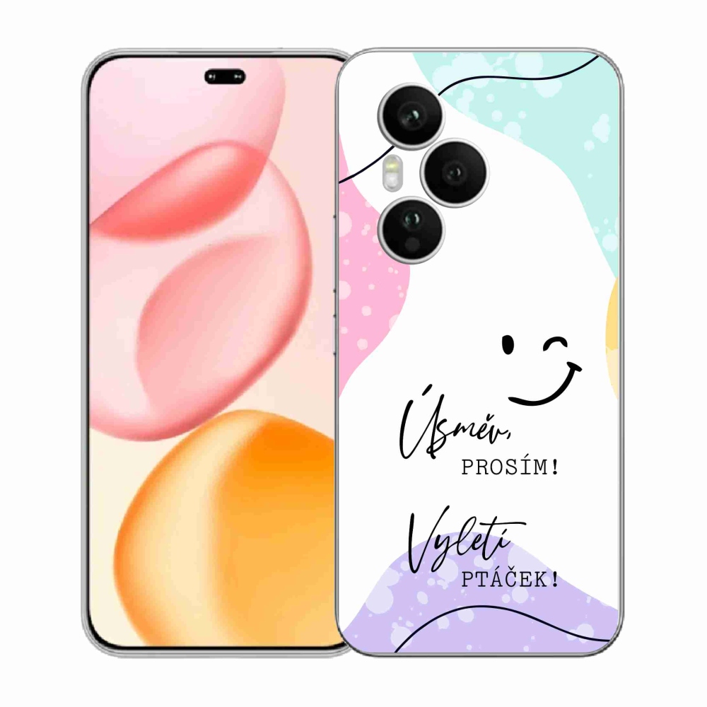 Gelový kryt mmCase na Honor 400 Pro - vtipný text 4 bílé pozadí