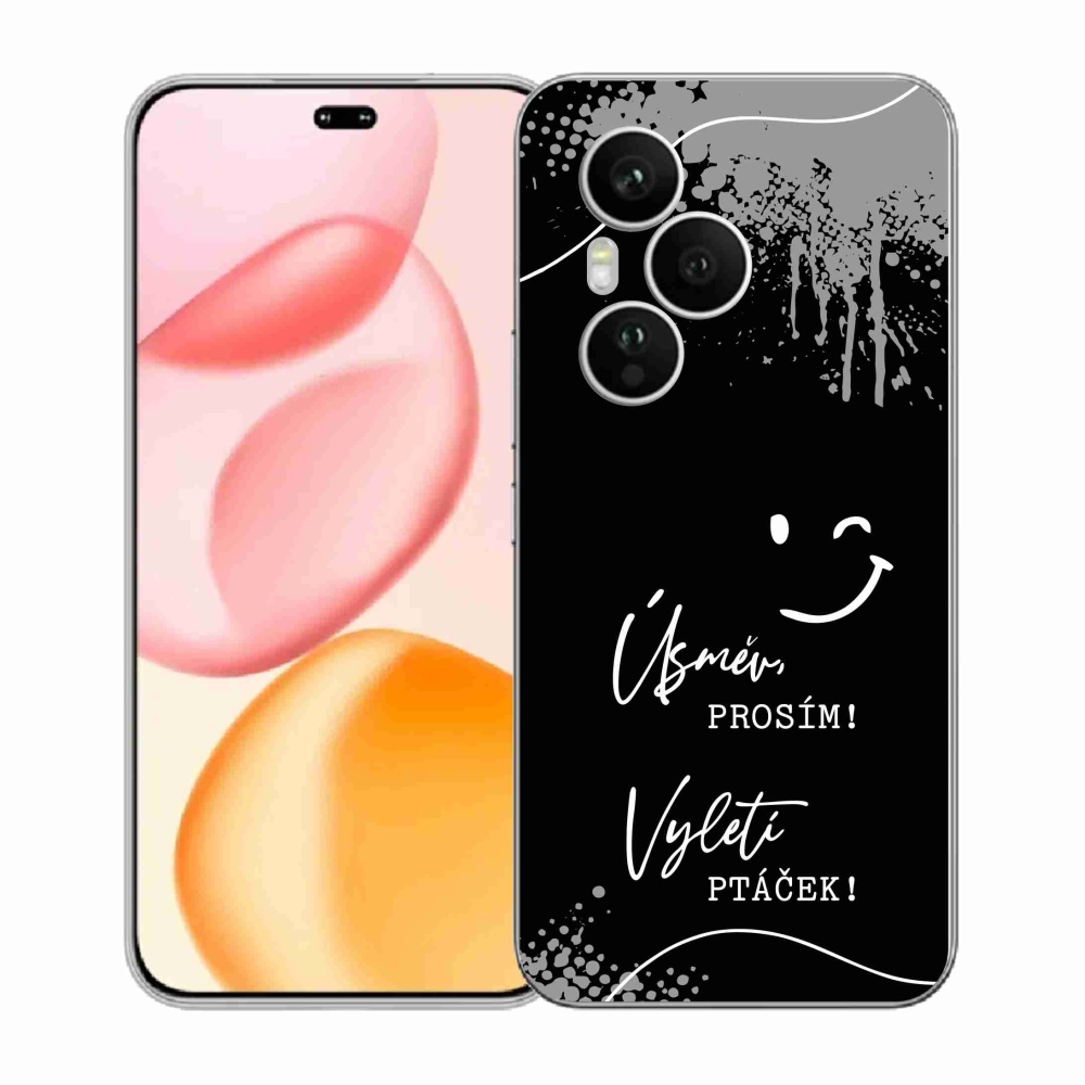 Gelový kryt mmCase na Honor 400 Pro - vtipný text 4 černé pozadí