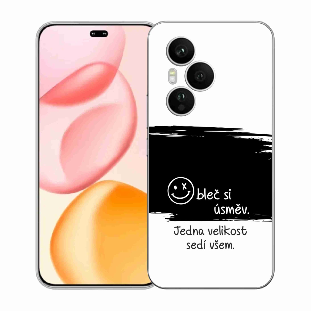 Gelový kryt mmCase na Honor 400 Pro - vtipný text 8 černobílé pozadí