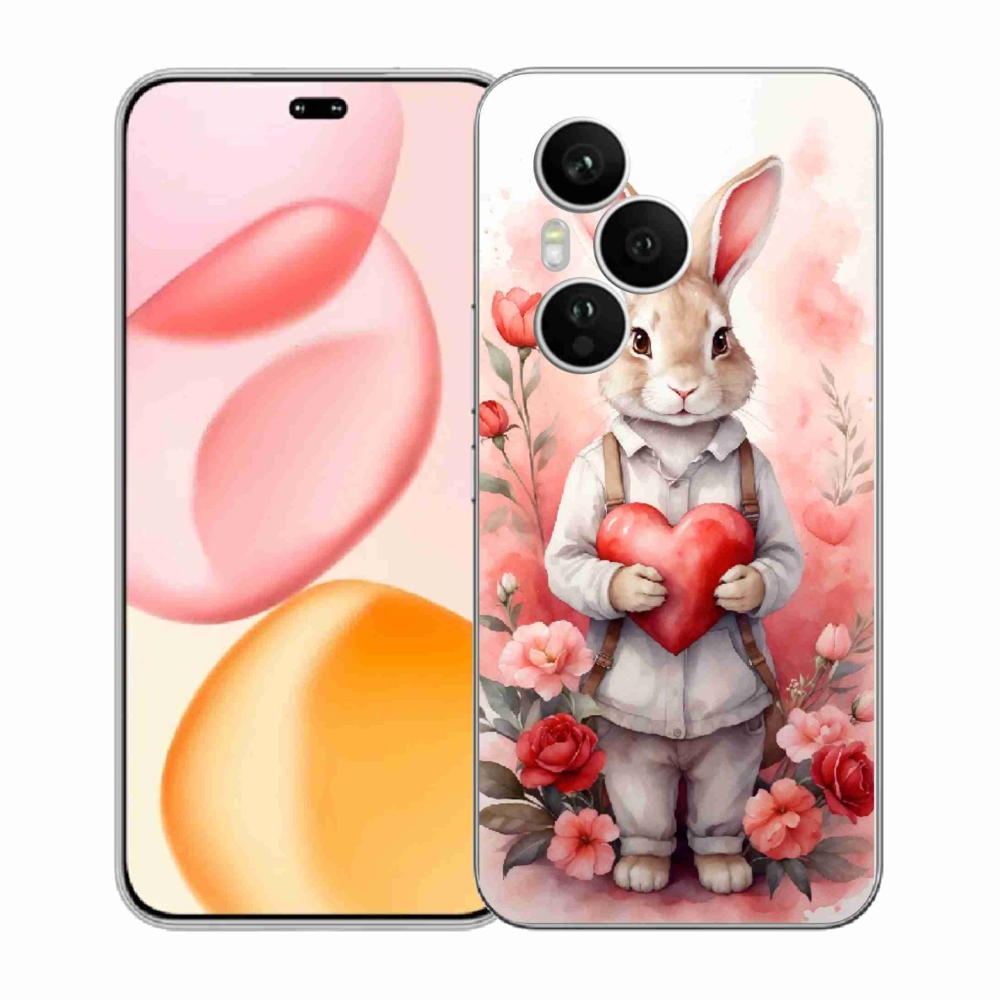 Gelový kryt mmCase na Honor 400 Pro - zajíc se srdíčkem