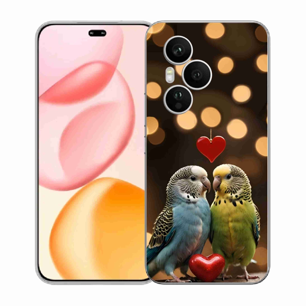 Gelový kryt mmCase na Honor 400 Pro - zamilovaní papoušci