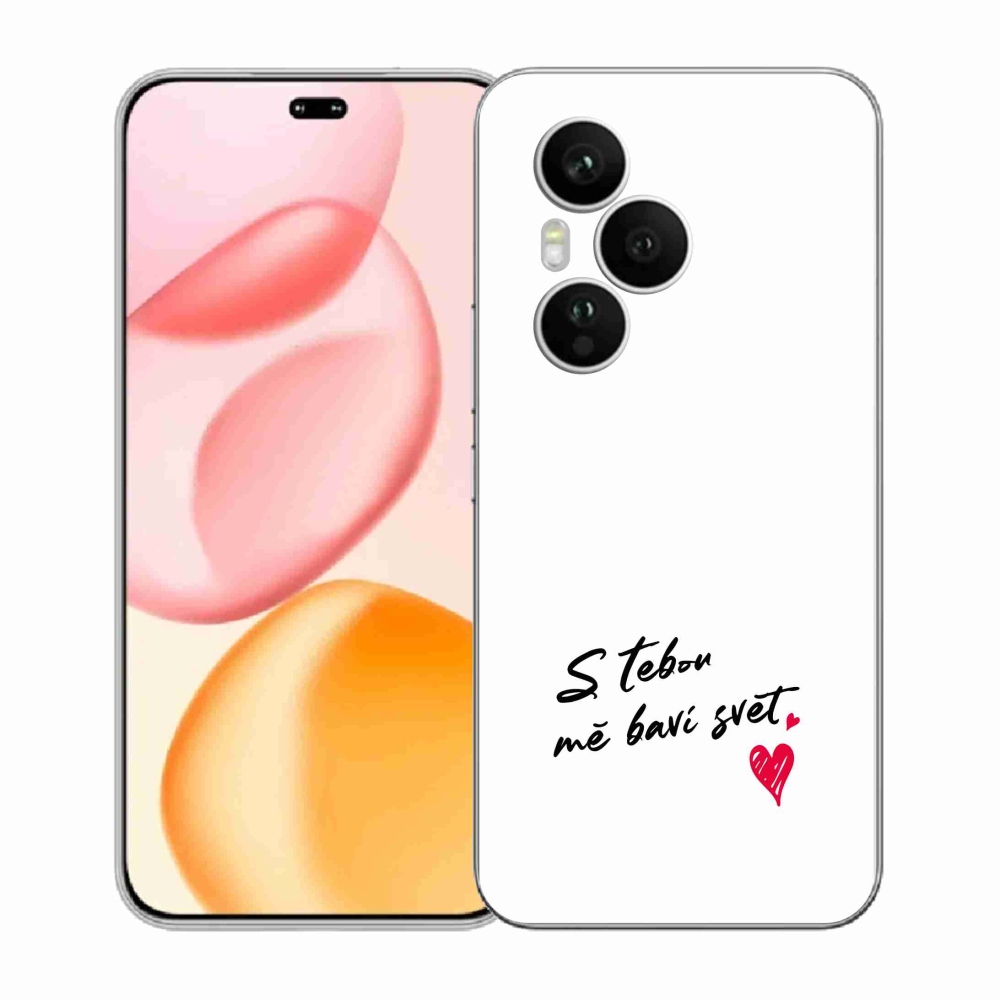 Gelový kryt mmCase na Honor 400 Pro - zamilovaný text 1 bílé pozadí