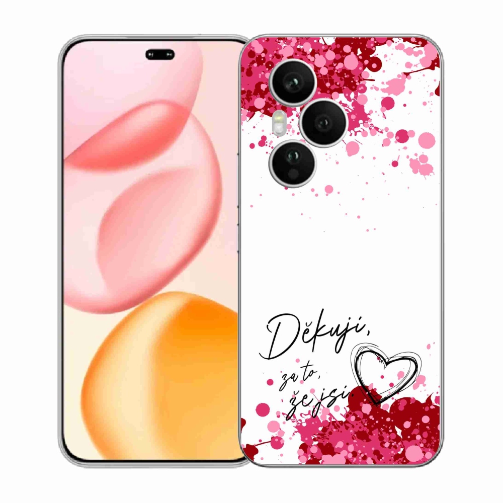 Gelový kryt mmCase na Honor 400 Pro - zamilovaný text 2 bílé pozadí