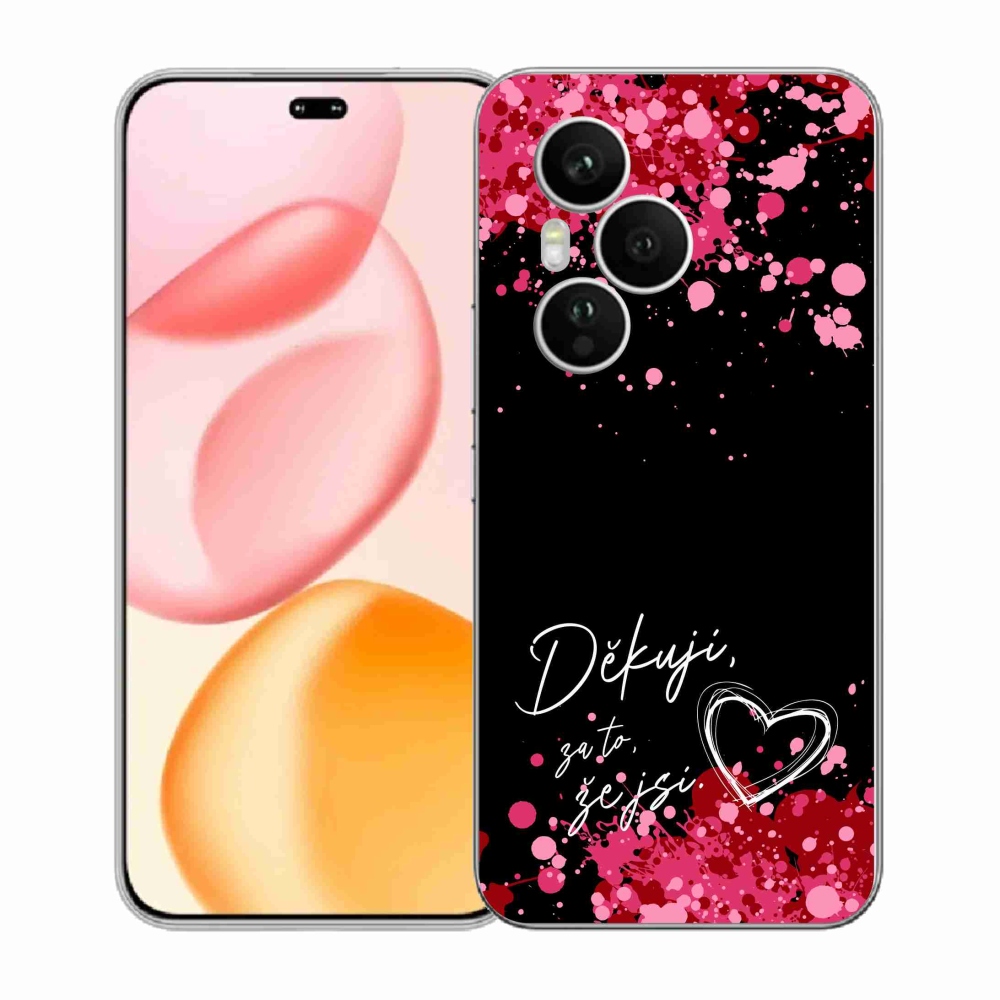 Gelový kryt mmCase na Honor 400 Pro - zamilovaný text 2 černé pozadí