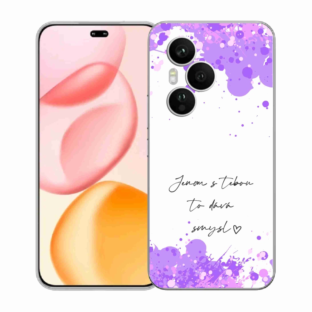 Gelový kryt mmCase na Honor 400 Pro - zamilovaný text bílé pozadí
