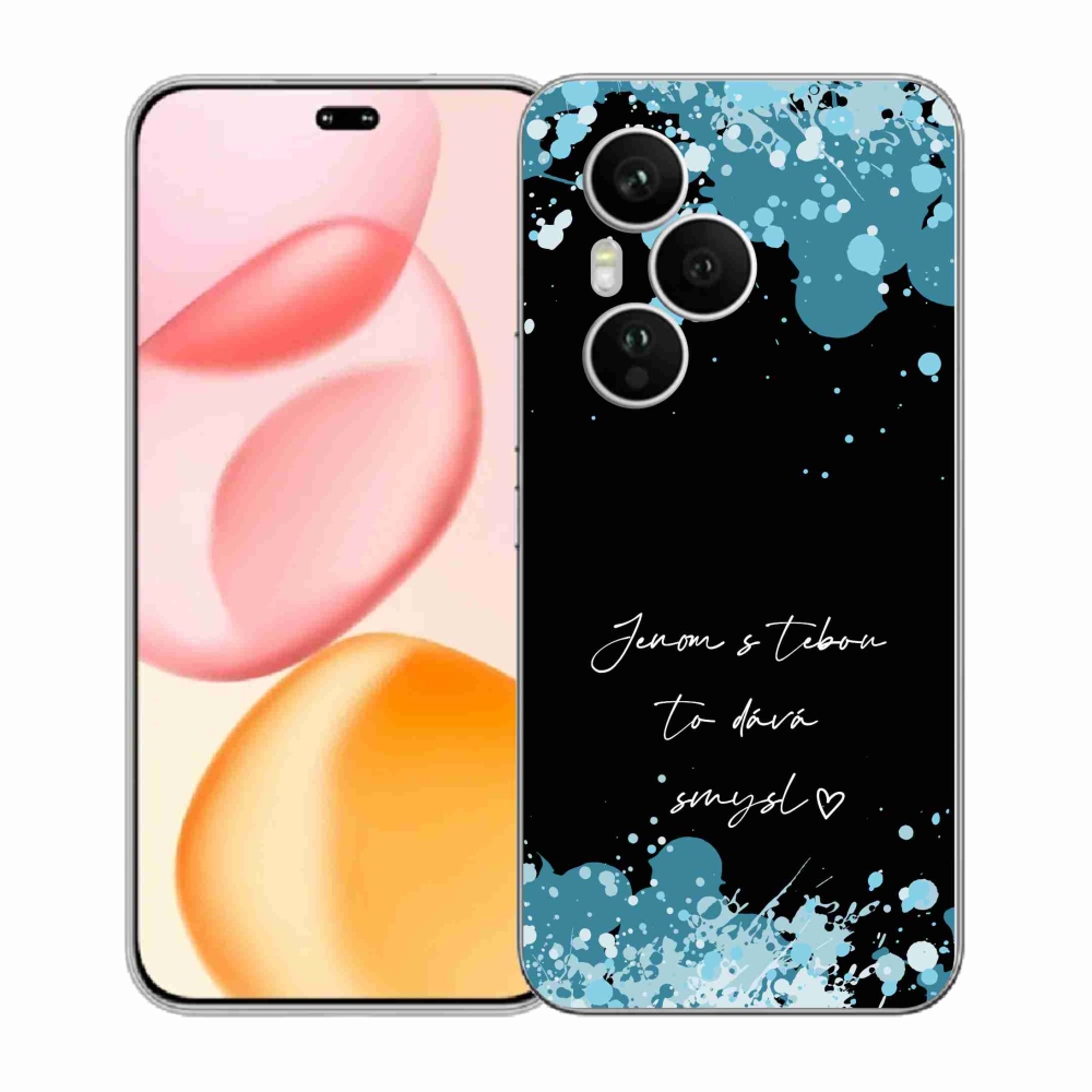 Gelový kryt mmCase na Honor 400 Pro - zamilovaný text černé pozadí