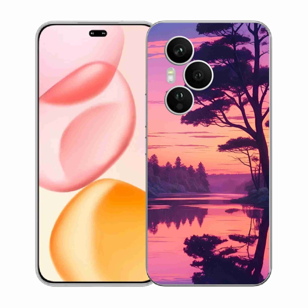 Gelový kryt mmCase na Honor 400 Pro - západ slunce nad jezerem