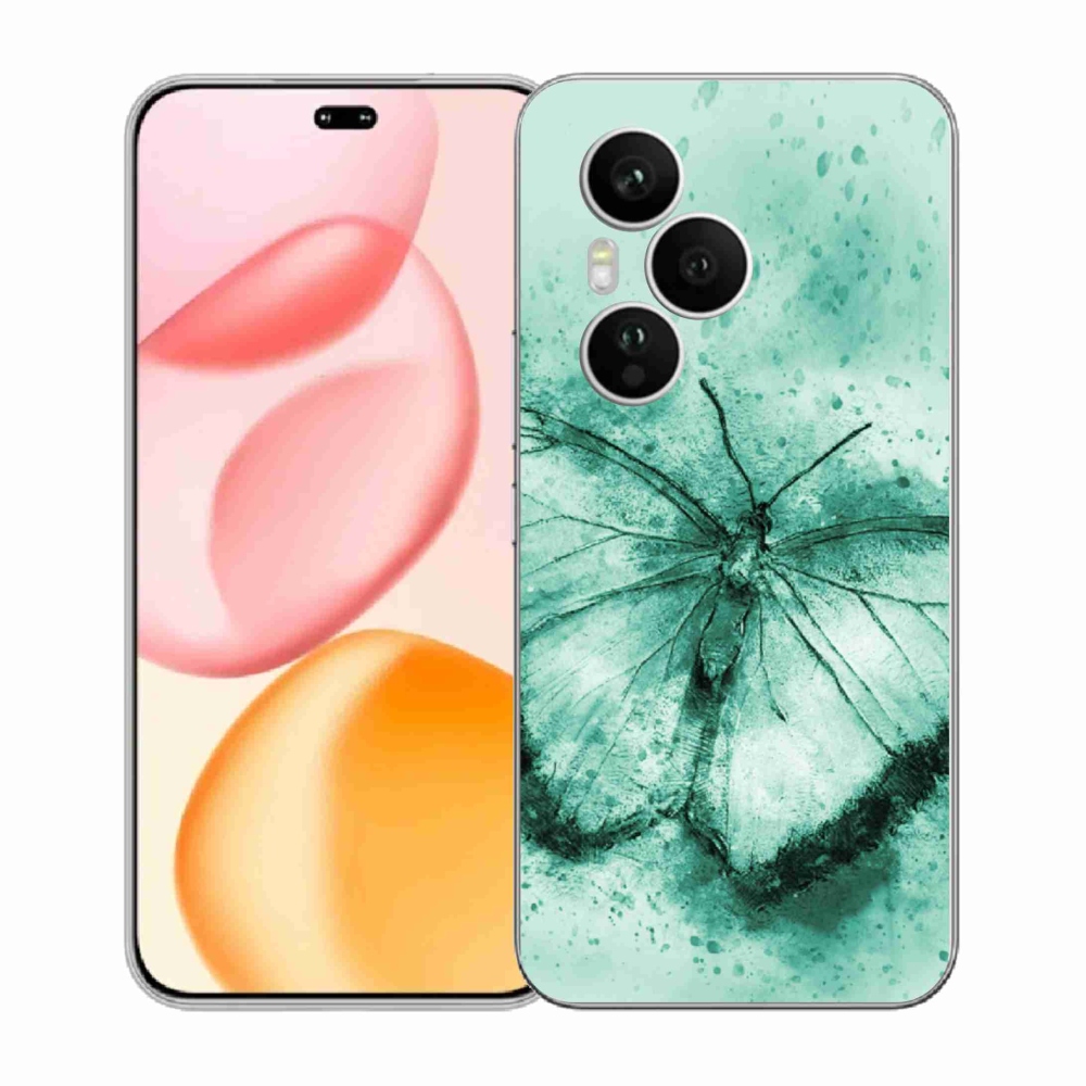 Gelový kryt mmCase na Honor 400 Pro - zelený motýl