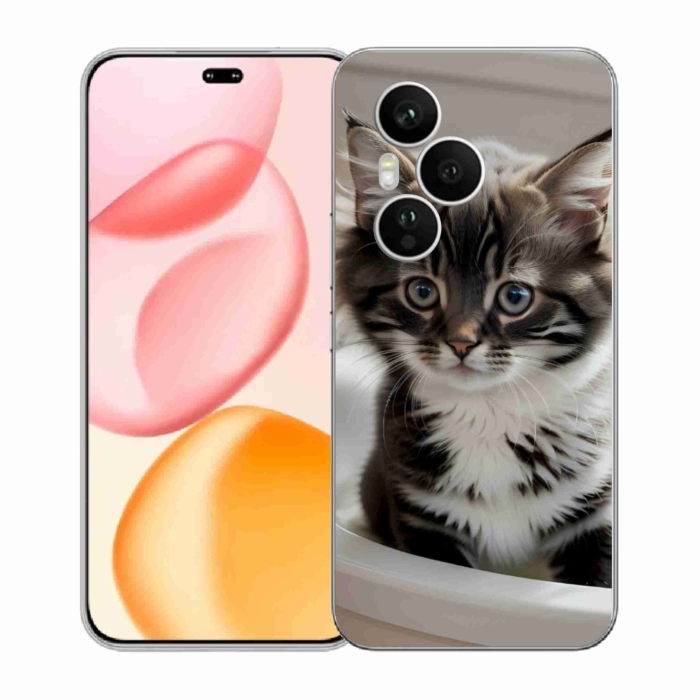 Gelový kryt mmCase na Honor 400 Pro - zvědavé kotě
