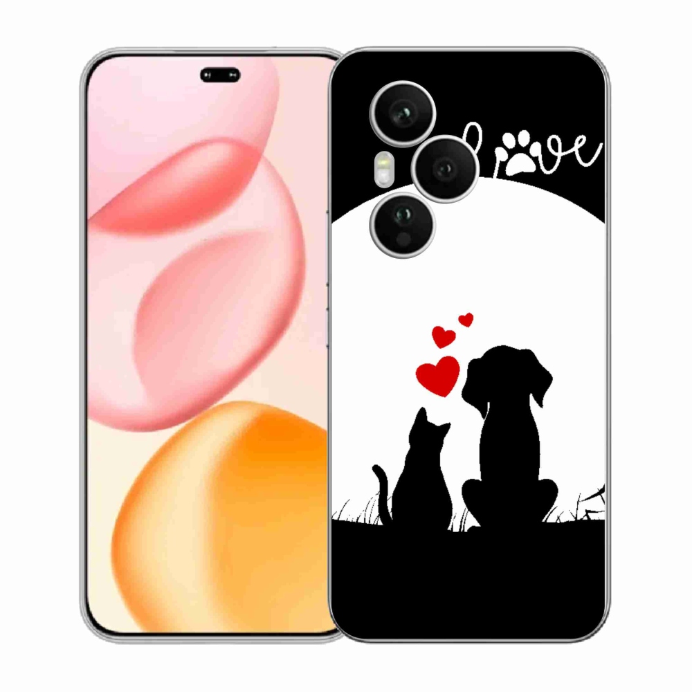 Gelový kryt mmCase na Honor 400 Pro - zvířecí láska