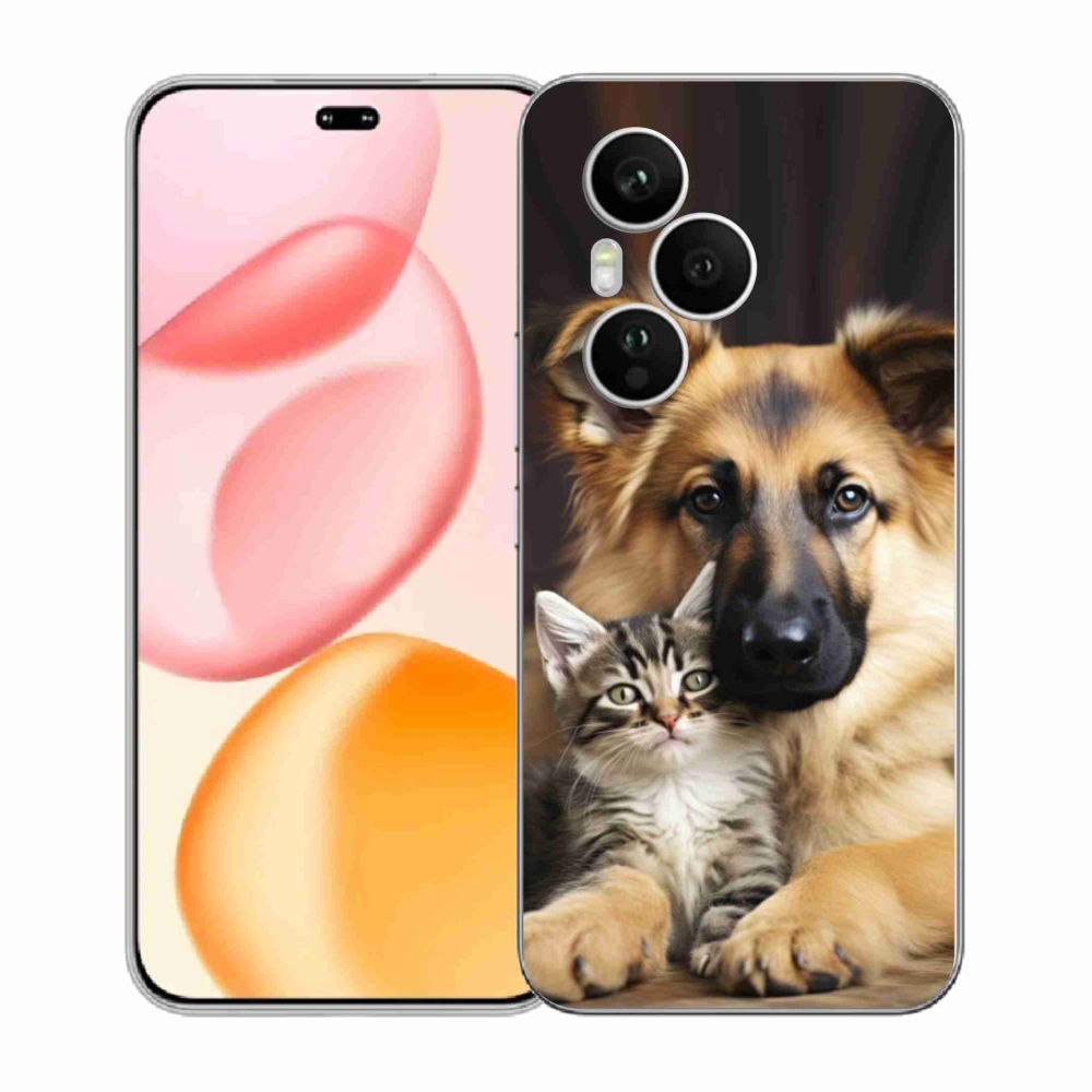 Gelový kryt mmCase na Honor 400 Pro - zvířecí přátelství
