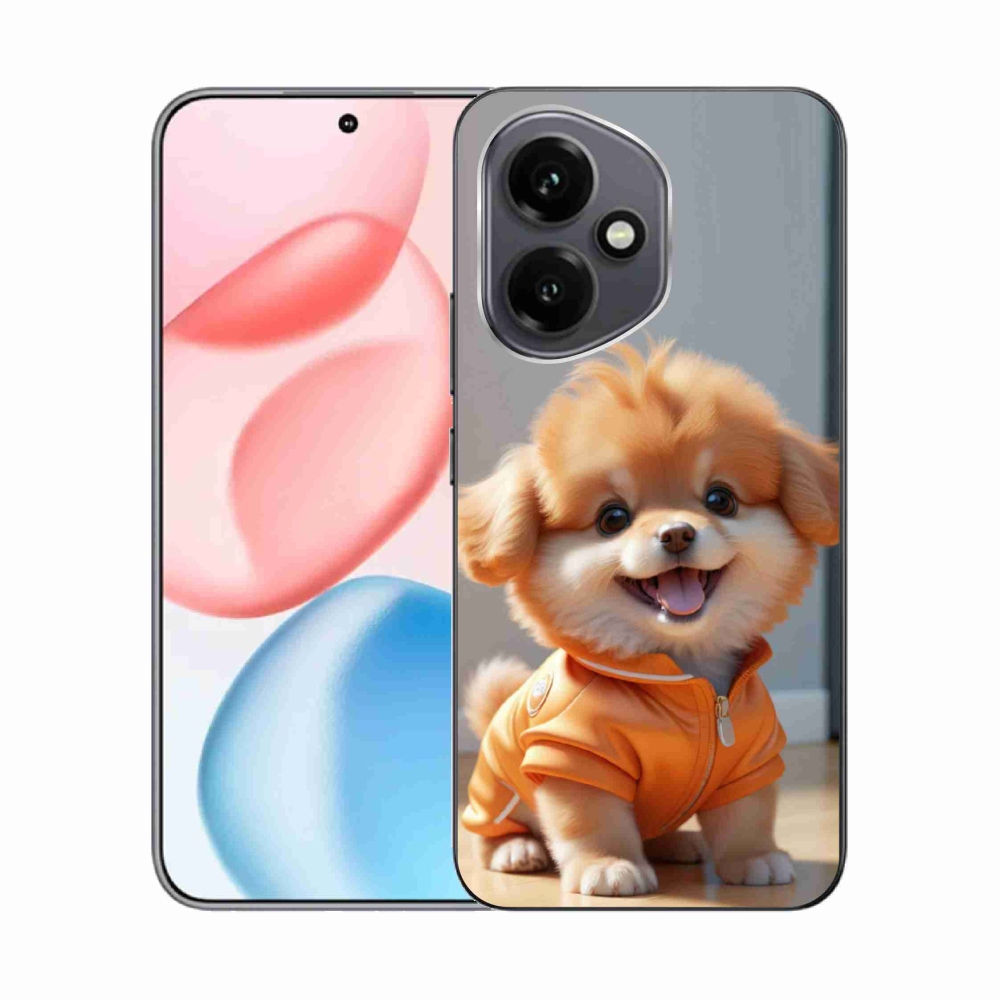 Gelový kryt mmCase na Honor 400 - roztomilý pomeranian v mikině