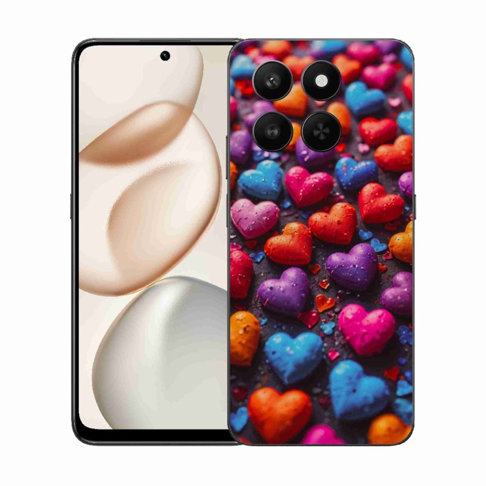 Gelový kryt mmCase na Honor 400 Smart 5G/4G/Honor X7d - barevná srdce