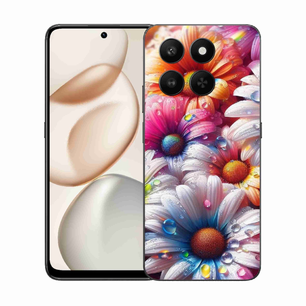 Gelový kryt mmCase na Honor 400 Smart 5G/4G/Honor X7d - barevné kopretiny