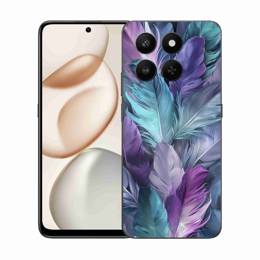 Gelový kryt mmCase na Honor 400 Smart 5G/4G/Honor X7d - barevné peří 2