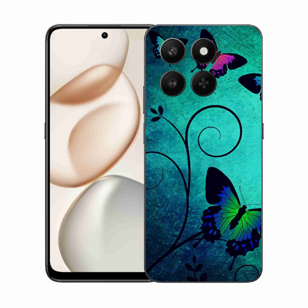 Gelový kryt mmCase na Honor 400 Smart 5G/4G/Honor X7d - barevní motýli