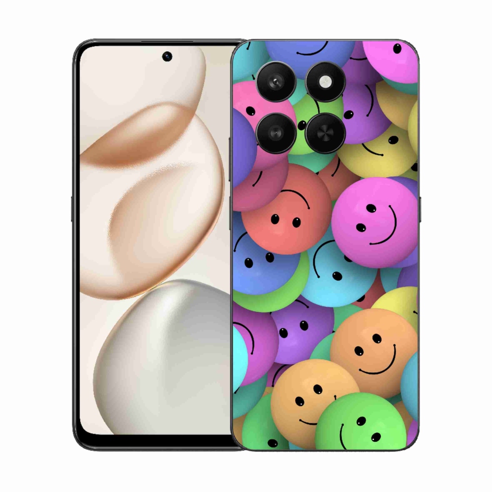 Gelový kryt mmCase na Honor 400 Smart 5G/4G/Honor X7d - barevní smajlíci