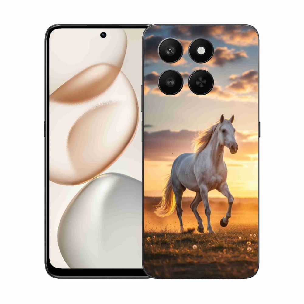 Gelový kryt mmCase na Honor 400 Smart 5G/4G/Honor X7d - běžící bílý kůň 2