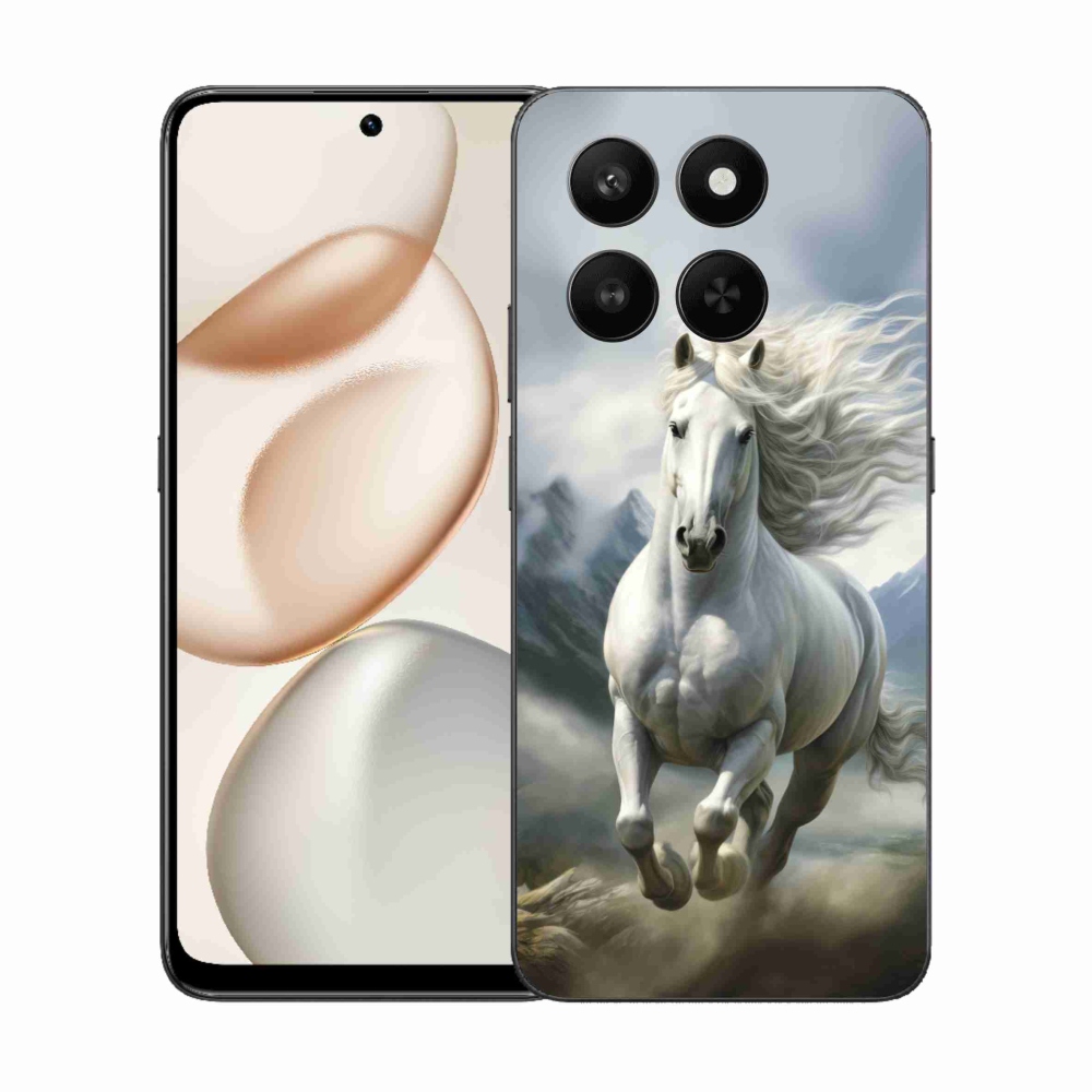 Gelový kryt mmCase na Honor 400 Smart 5G/4G/Honor X7d - běžící bílý kůň 3