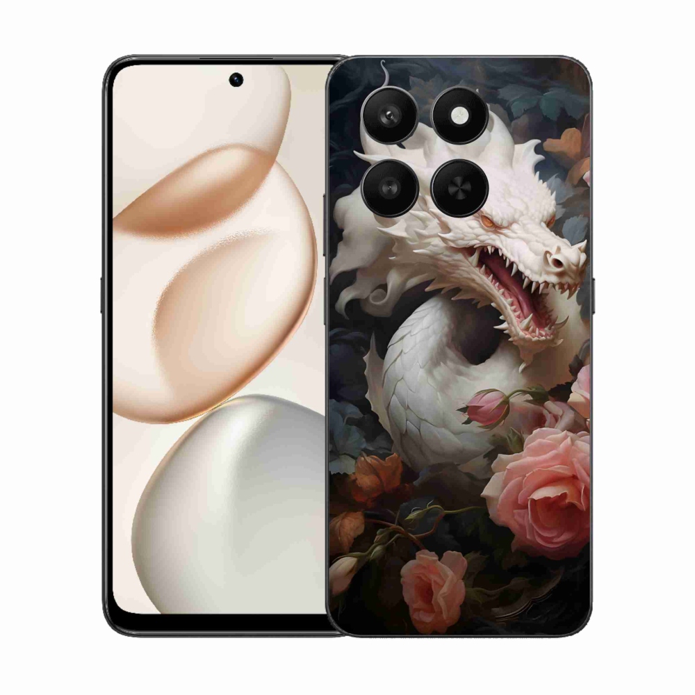 Gelový kryt mmCase na Honor 400 Smart 5G/4G/Honor X7d - bílý drak