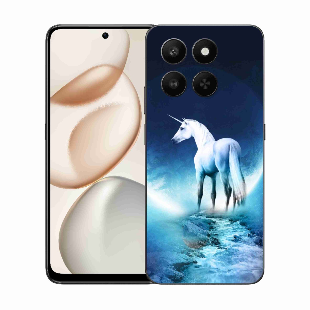 Gelový kryt mmCase na Honor 400 Smart 5G/4G/Honor X7d - bílý jednorožec