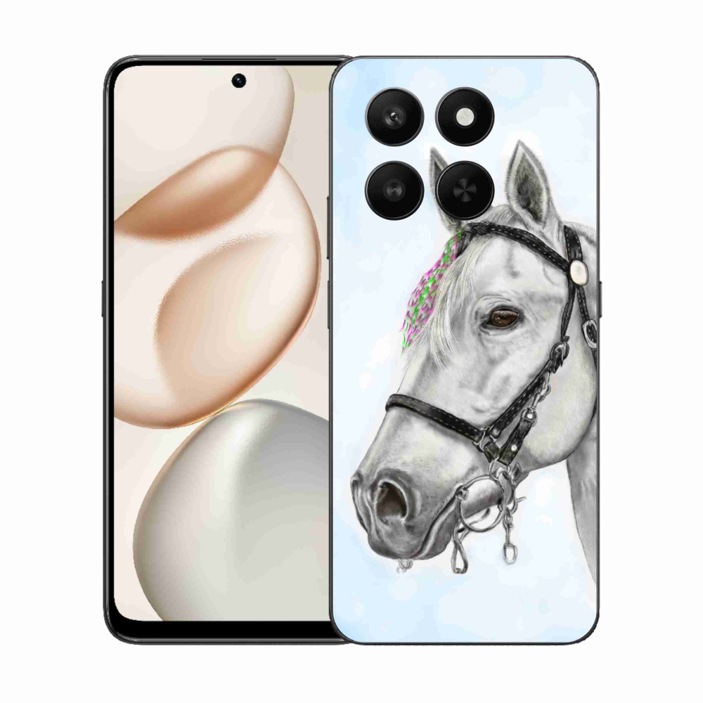 Gelový kryt mmCase na Honor 400 Smart 5G/4G/Honor X7d - bílý kůň 1