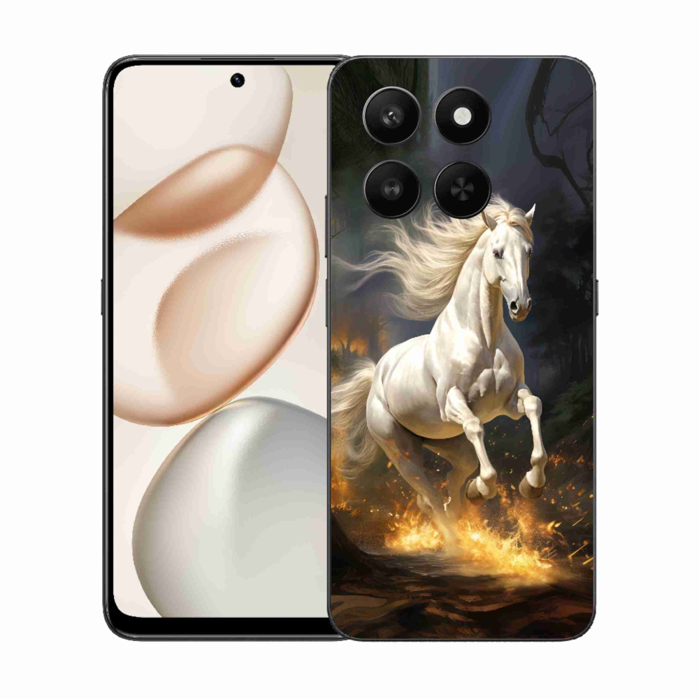Gelový kryt mmCase na Honor 400 Smart 5G/4G/Honor X7d - bílý kůň 2