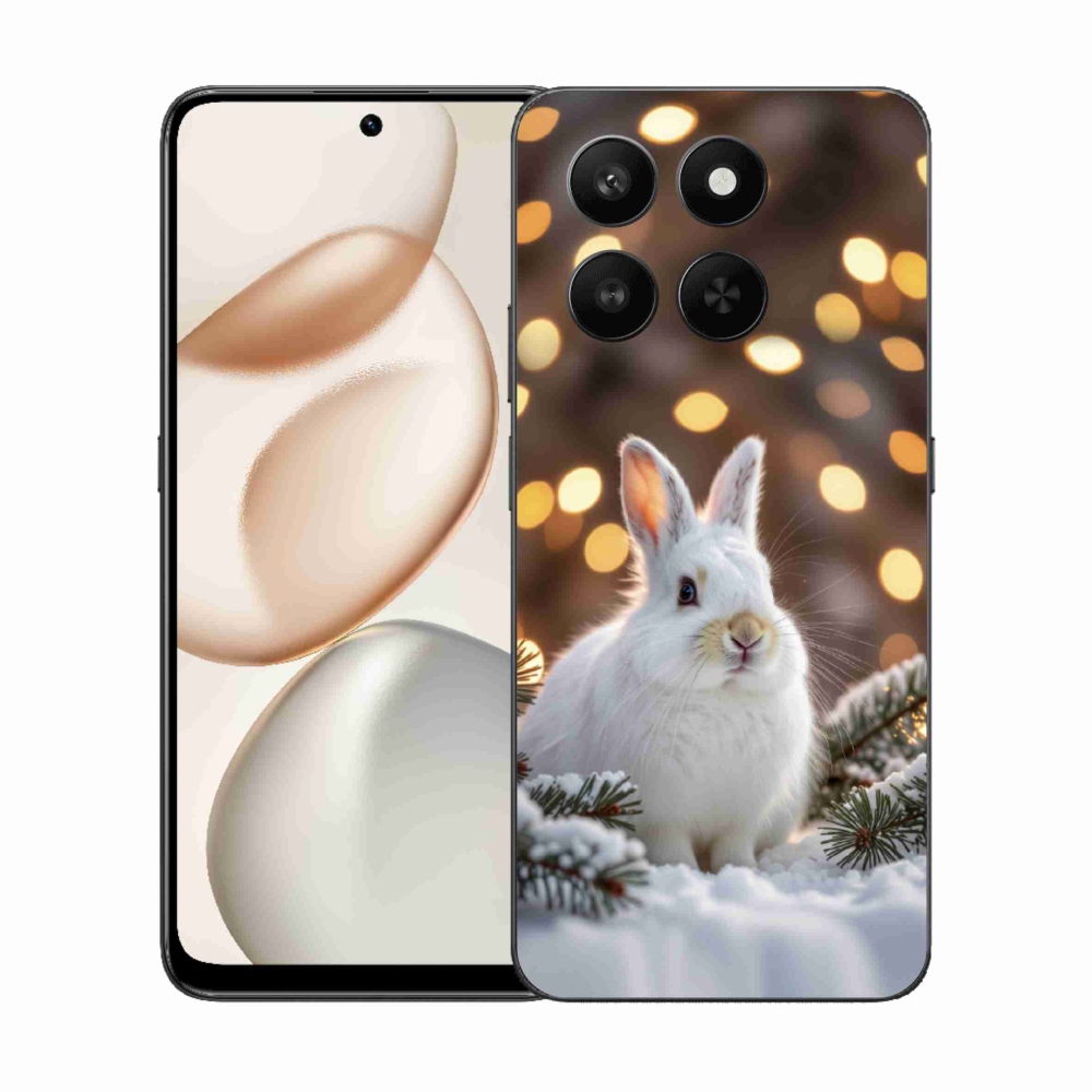 Gelový kryt mmCase na Honor 400 Smart 5G/4G/Honor X7d - bílý zajíc