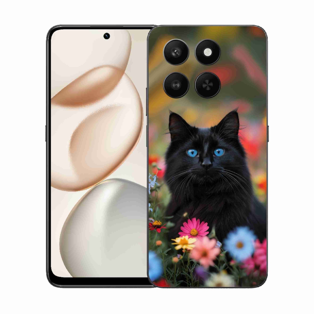 Gelový kryt mmCase na Honor 400 Smart 5G/4G/Honor X7d - černé kotě 4