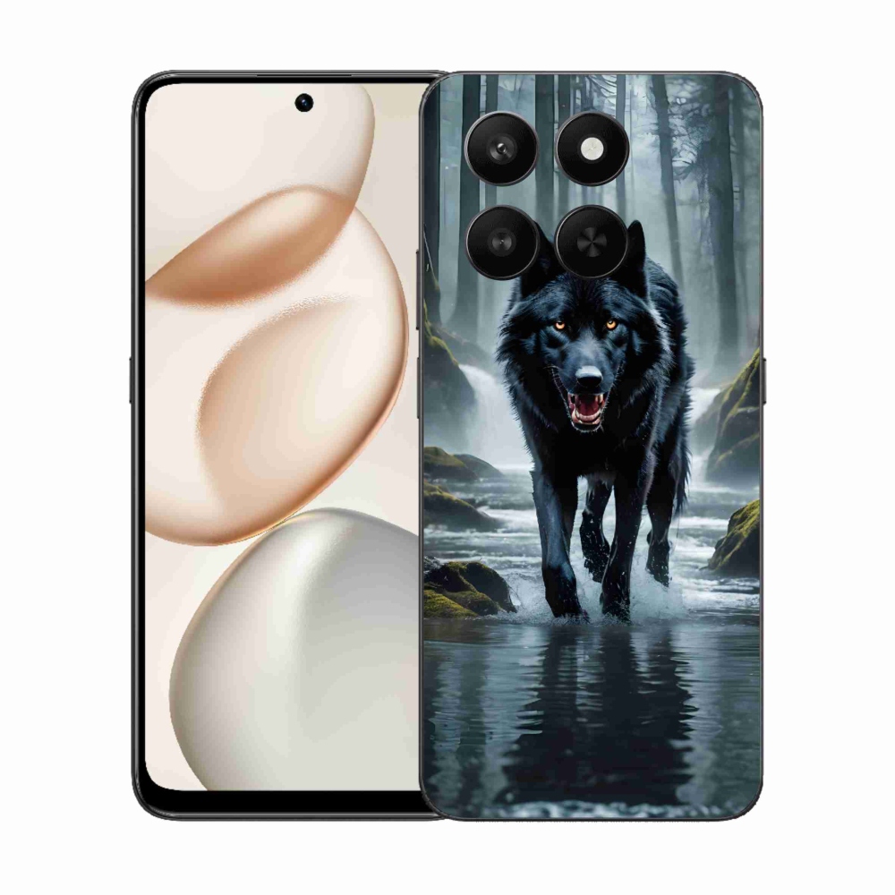 Gelový kryt mmCase na Honor 400 Smart 5G/4G/Honor X7d - černý vlk
