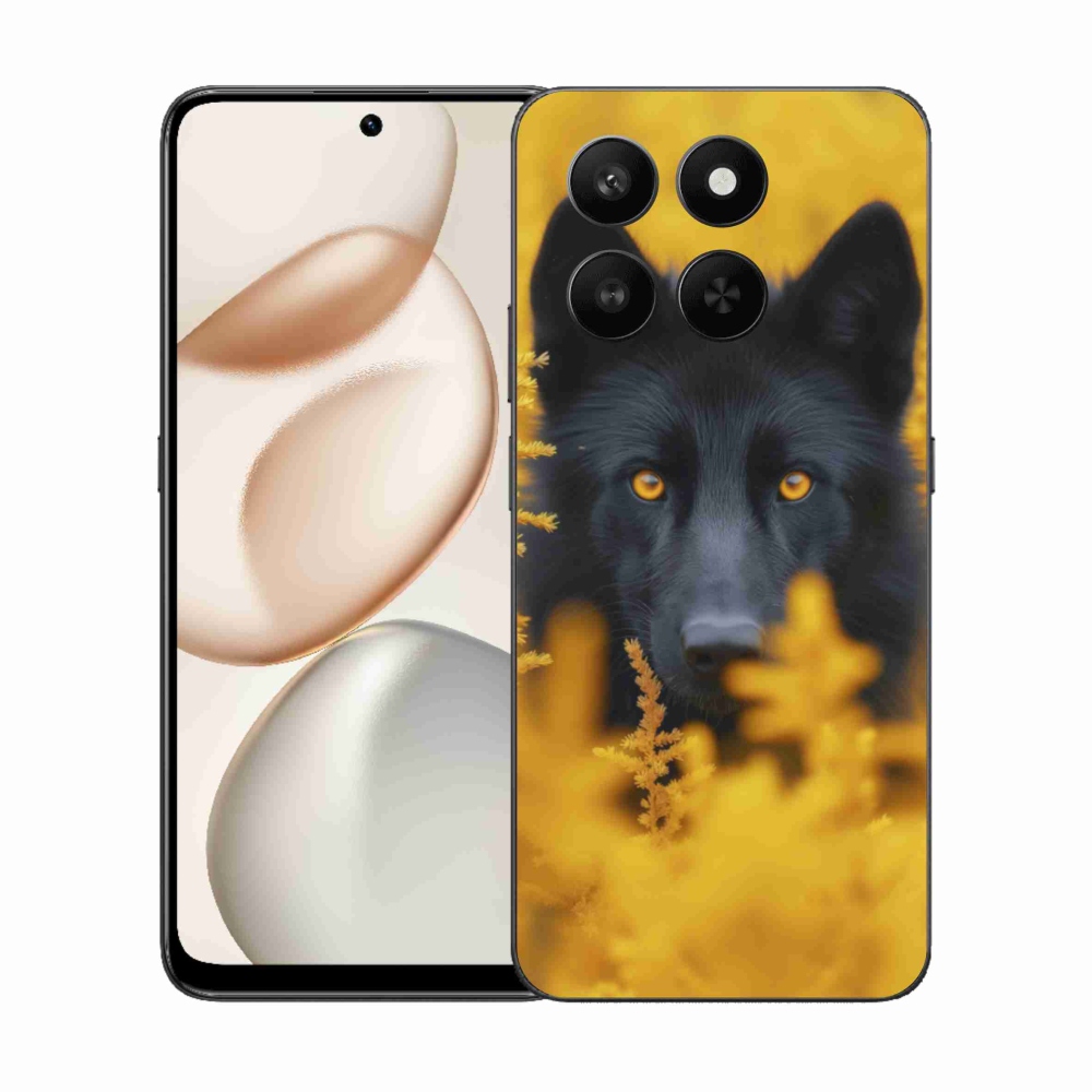 Gelový kryt mmCase na Honor 400 Smart 5G/4G/Honor X7d - černý vlk 2