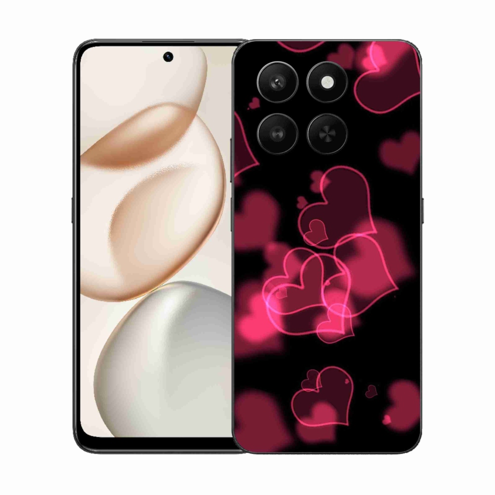 Gelový kryt mmCase na Honor 400 Smart 5G/4G/Honor X7d - červená srdíčka