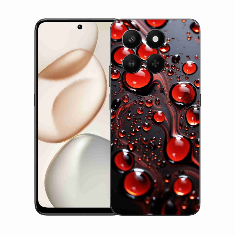 Gelový kryt mmCase na Honor 400 Smart 5G/4G/Honor X7d - červené kapky 2