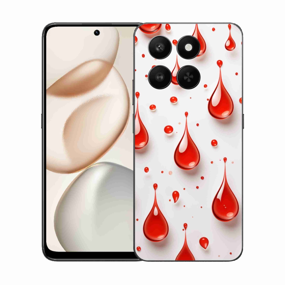 Gelový kryt mmCase na Honor 400 Smart 5G/4G/Honor X7d - červené kapky