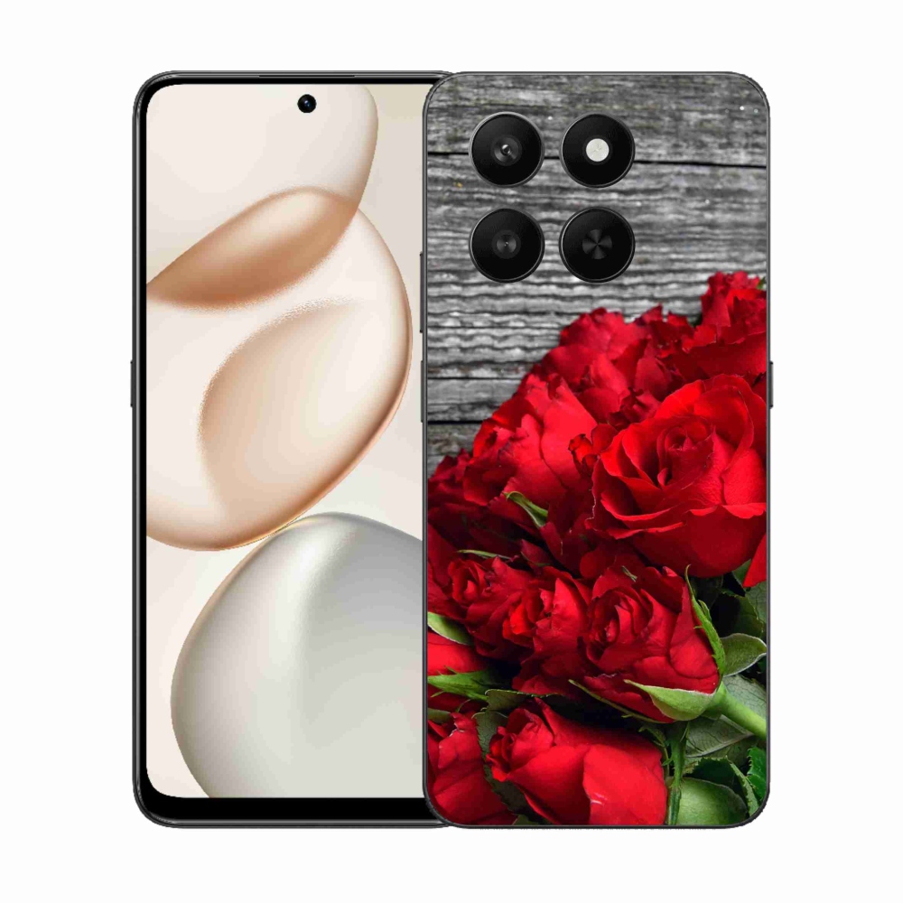 Gelový kryt mmCase na Honor 400 Smart 5G/4G/Honor X7d - červené růže