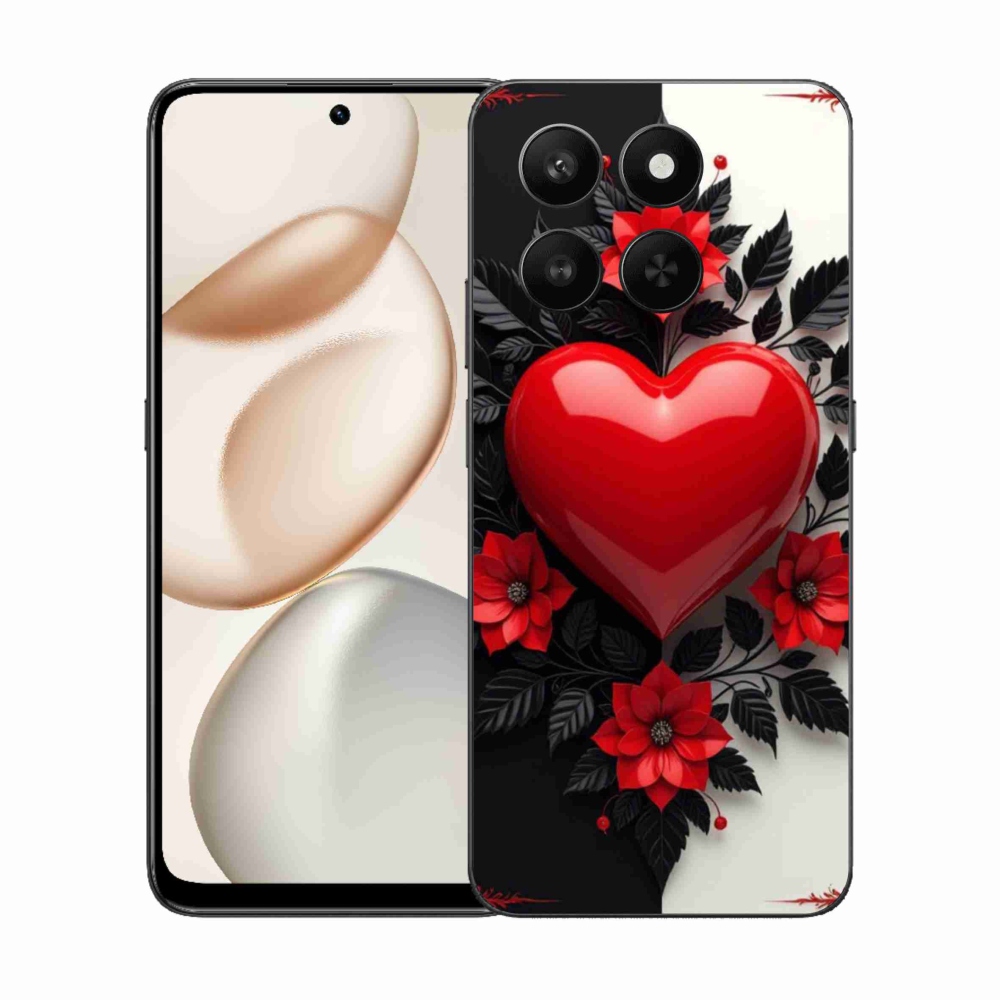Gelový kryt mmCase na Honor 400 Smart 5G/4G/Honor X7d - červené srdce