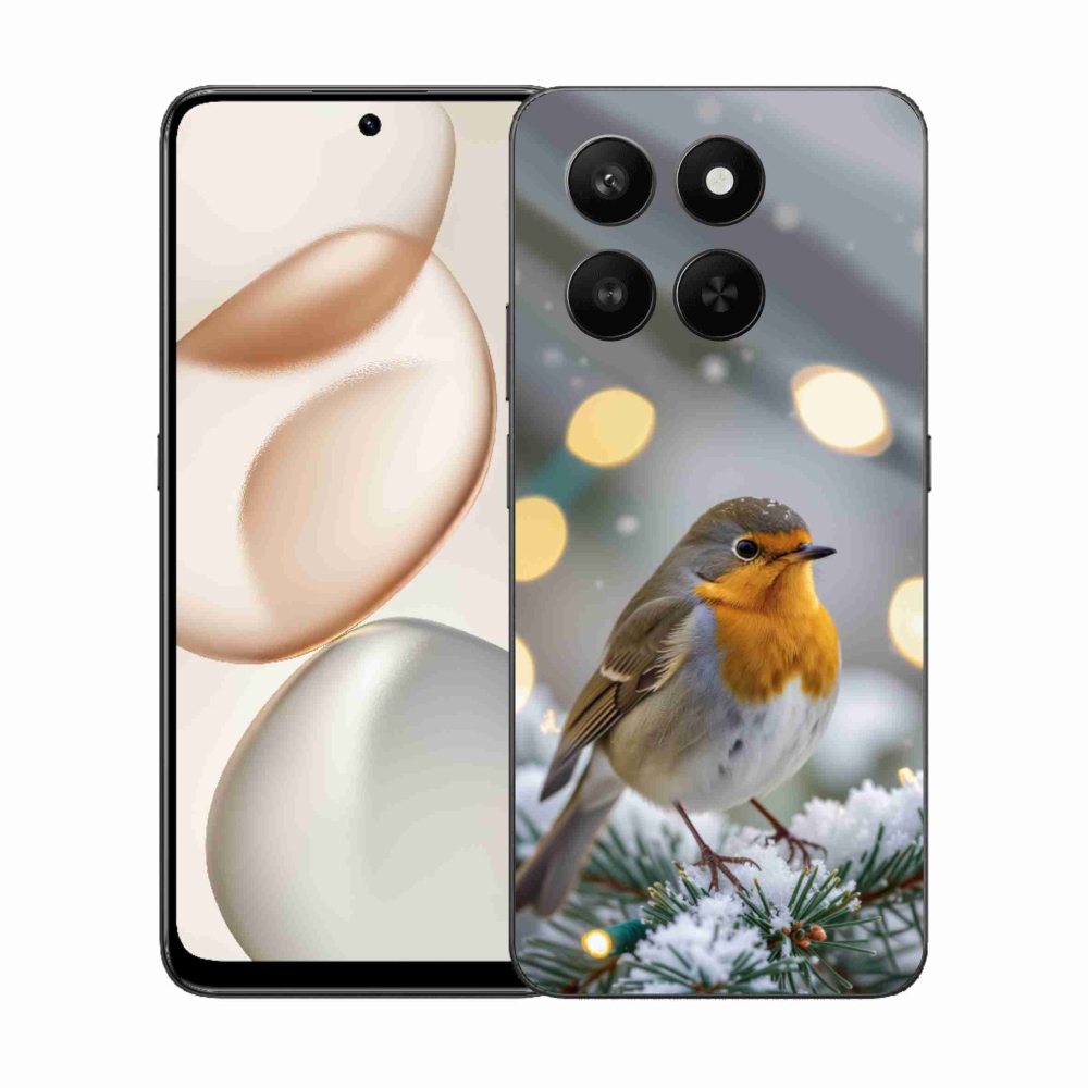 Gelový kryt mmCase na Honor 400 Smart 5G/4G/Honor X7d - červenka v zimě