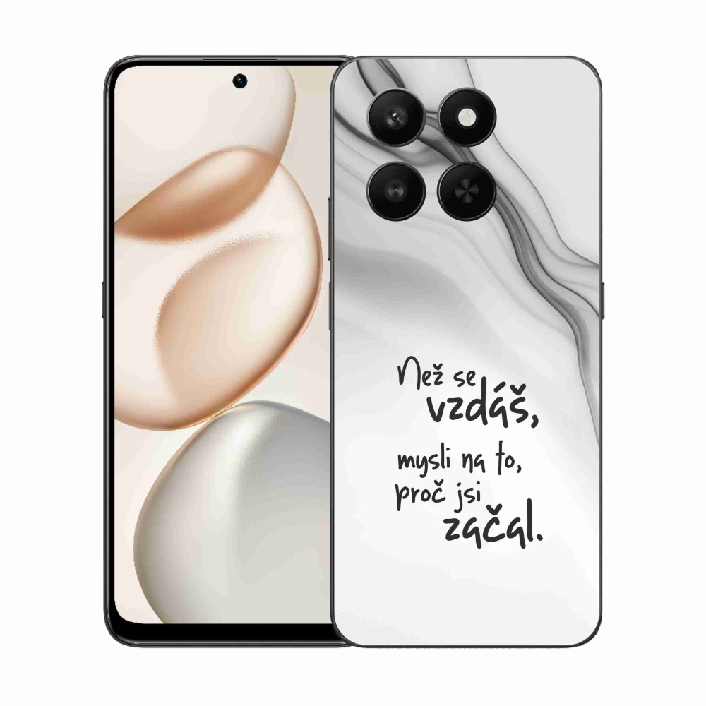 Gelový kryt mmCase na Honor 400 Smart 5G/4G/Honor X7d - citát 2 bílé pozadí