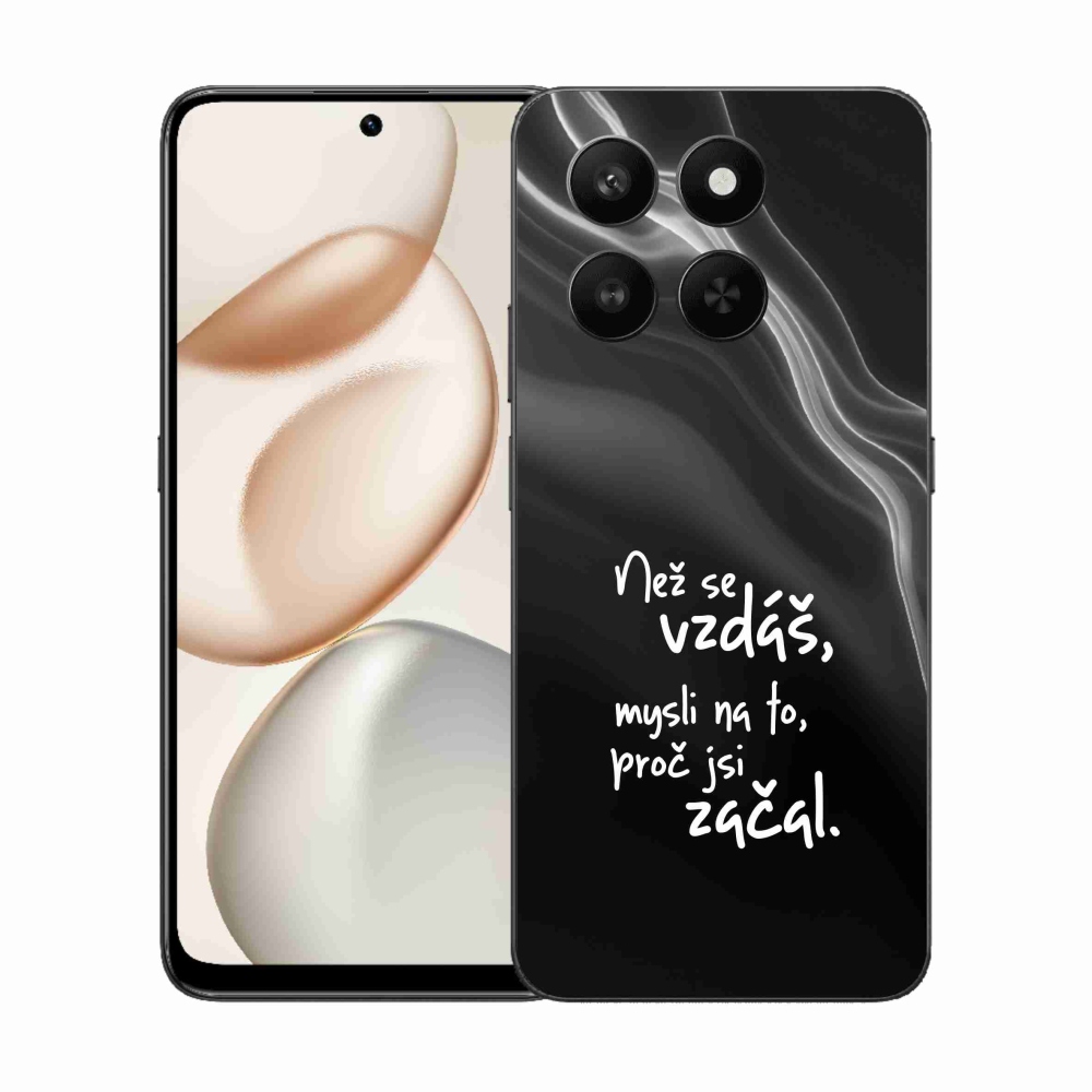 Gelový kryt mmCase na Honor 400 Smart 5G/4G/Honor X7d - citát 2 černé pozadí