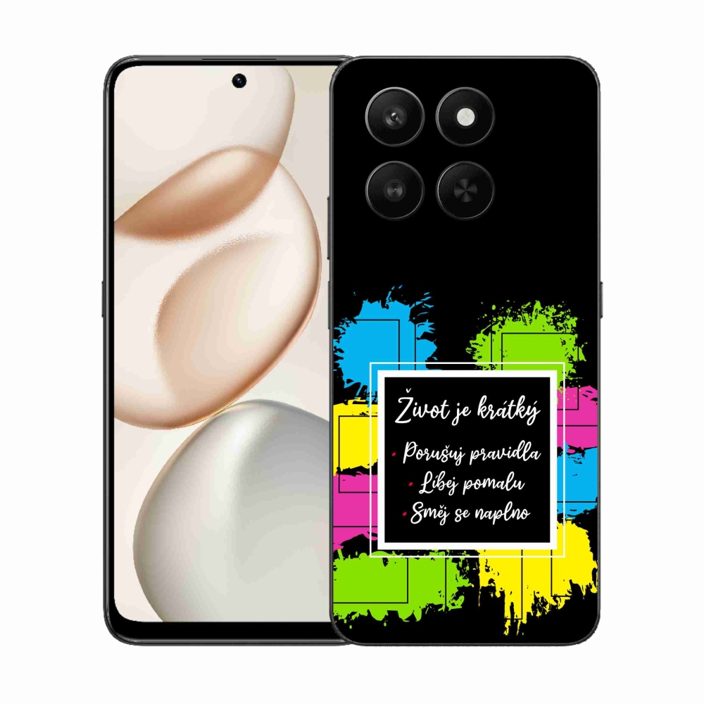 Gelový kryt mmCase na Honor 400 Smart 5G/4G/Honor X7d - citát 5 černé pozadí