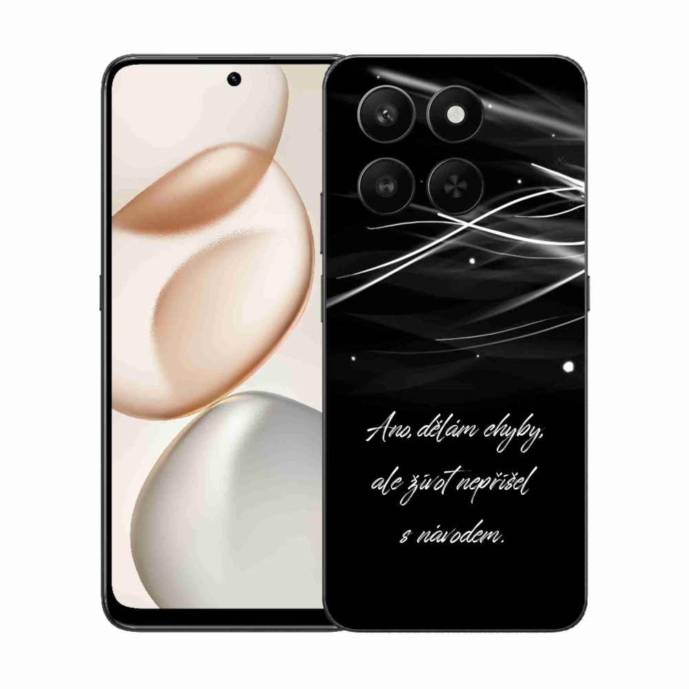 Gelový kryt mmCase na Honor 400 Smart 5G/4G/Honor X7d - citát černé pozadí