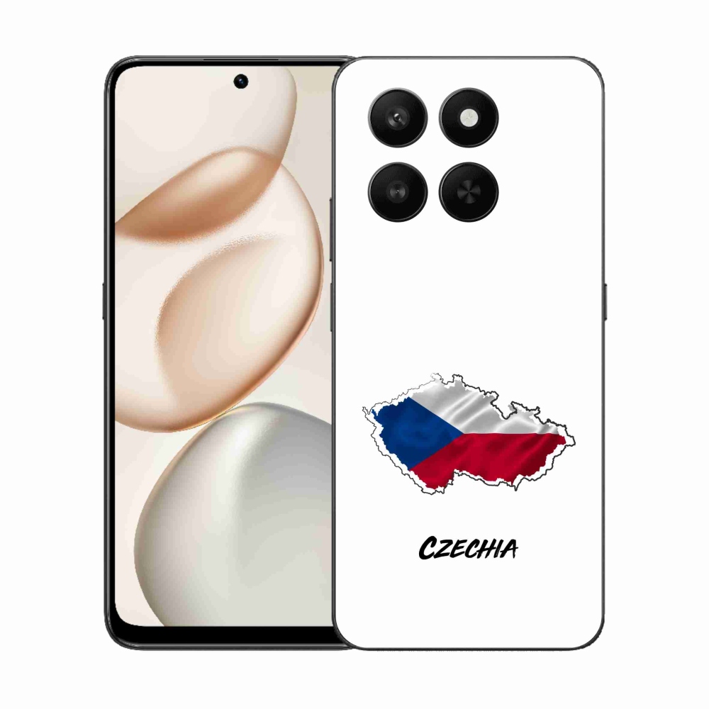 Gelový kryt mmCase na Honor 400 Smart 5G/4G/Honor X7d - Czechia bílé pozadí