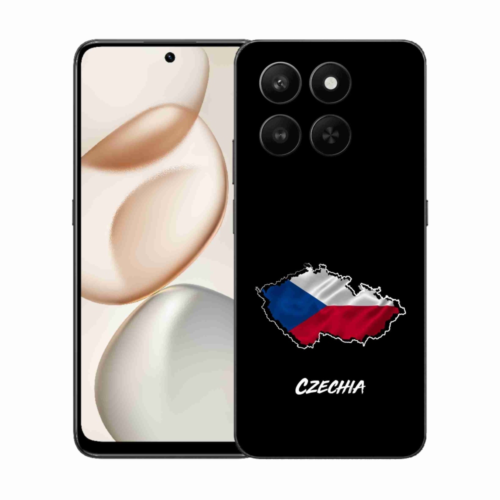 Gelový kryt mmCase na Honor 400 Smart 5G/4G/Honor X7d - Czechia černé pozadí